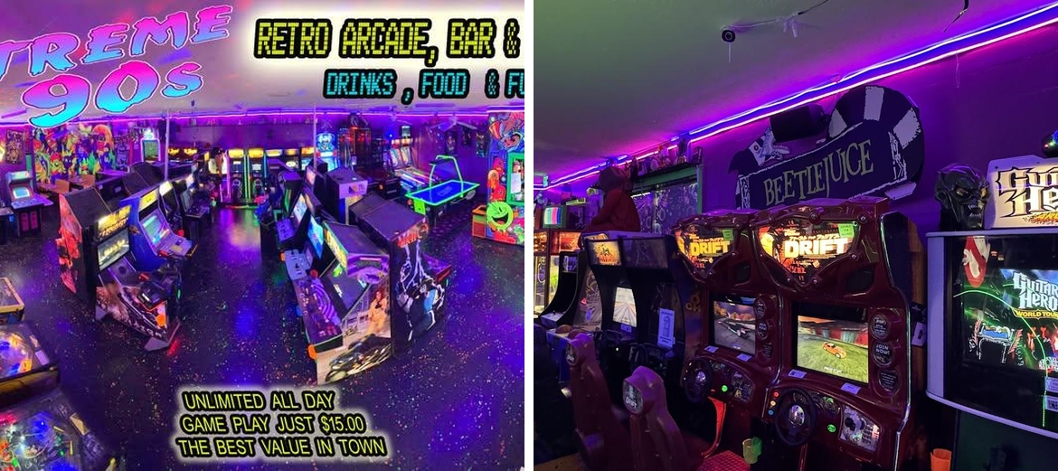 Retro City Arcade and Pizza Menu