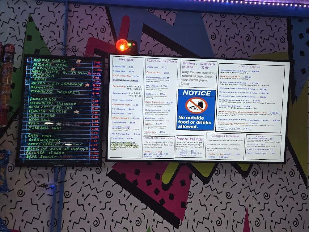 Retro City Arcade and Pizza Menu image 2